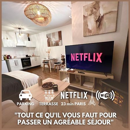 "Moonlight" Gare A 10Min De Paris, Wifi, Terrasse , Parking Lägenhet Argenteuil Exteriör bild